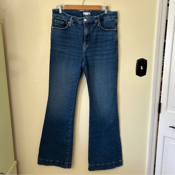 Good American Blue High Waist Flared Jeans Size 14 - Picture 1 of 4
